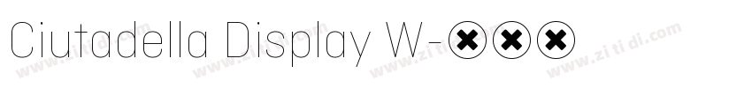 Ciutadella Display W字体转换